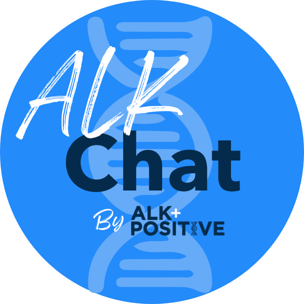 Circle graphic for "ALK Chat" by ALK+ Positive.