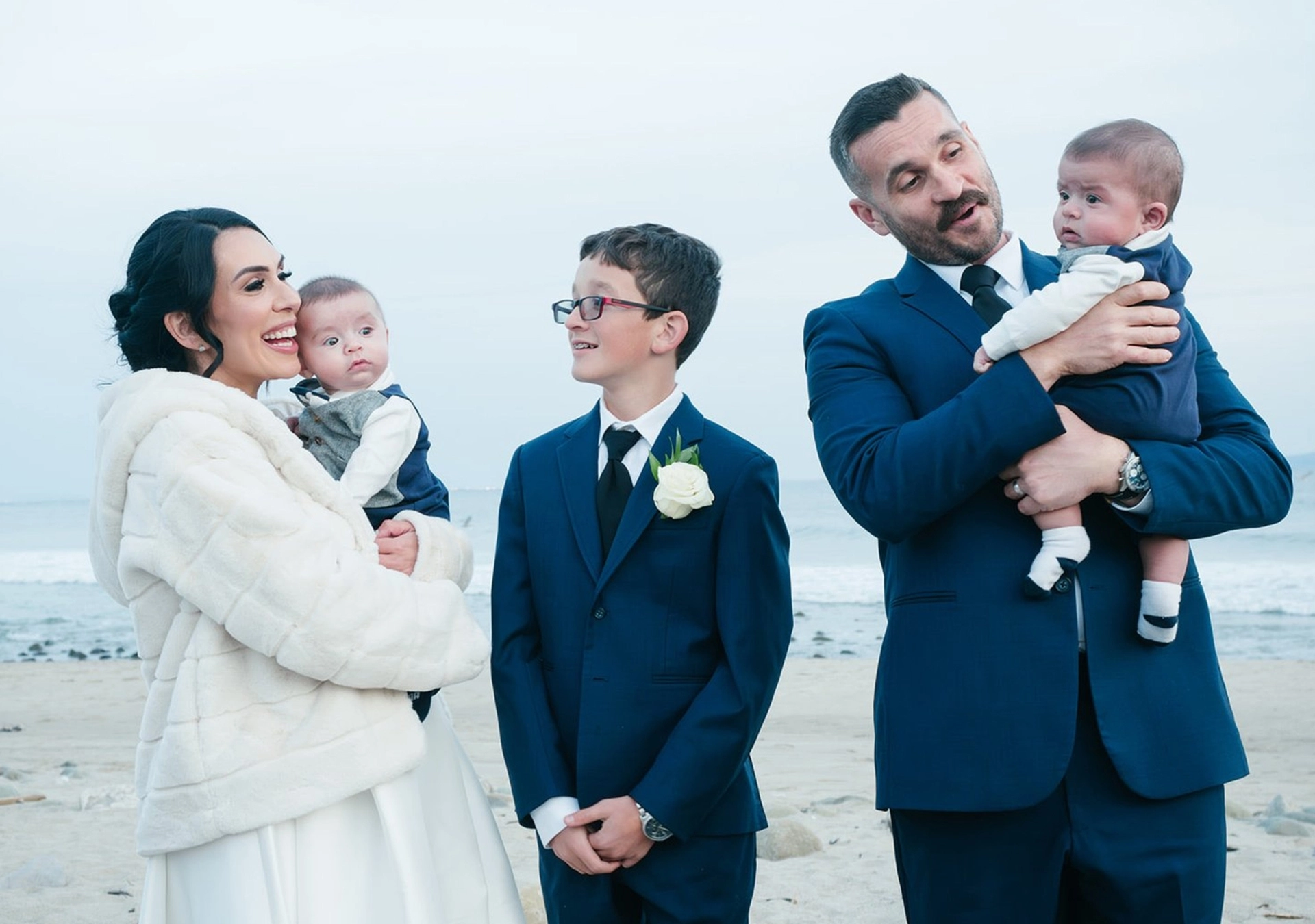 Amanda Bialack-Stewart wedding photo on the beach.