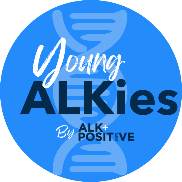 circle graphic for "Young ALKies" by ALK+ Positive.