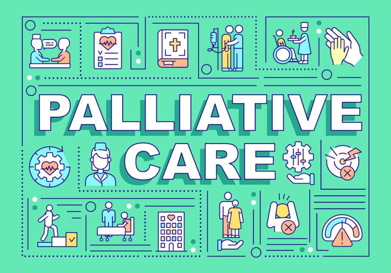 Palliative Care with various related illustrations.