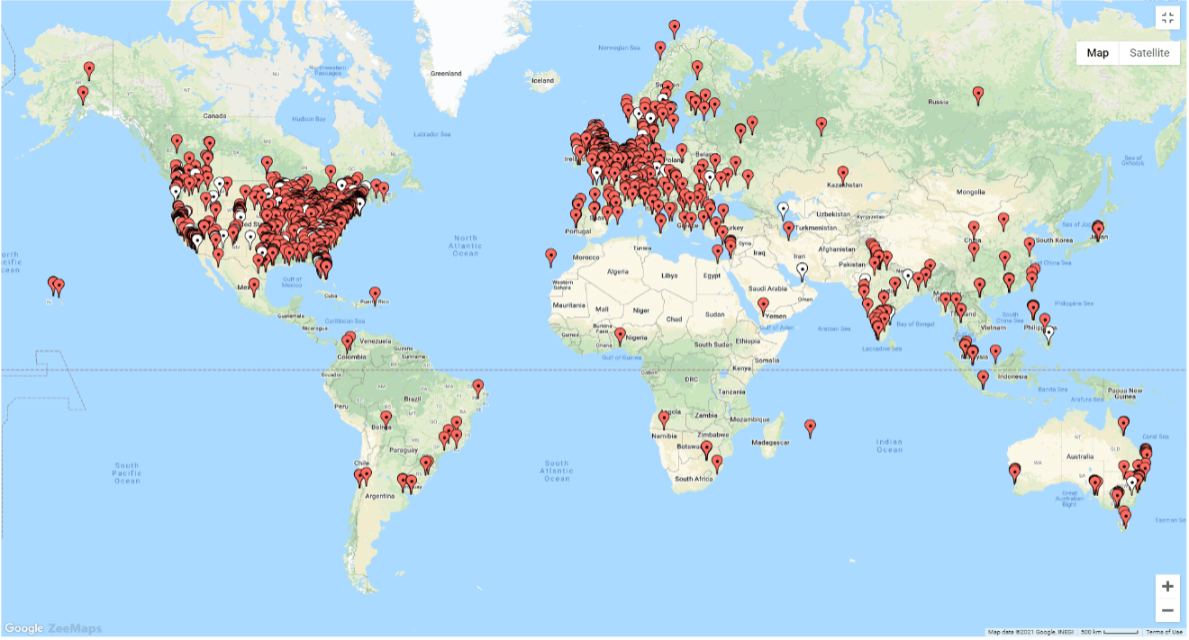 Global ALK Member Map