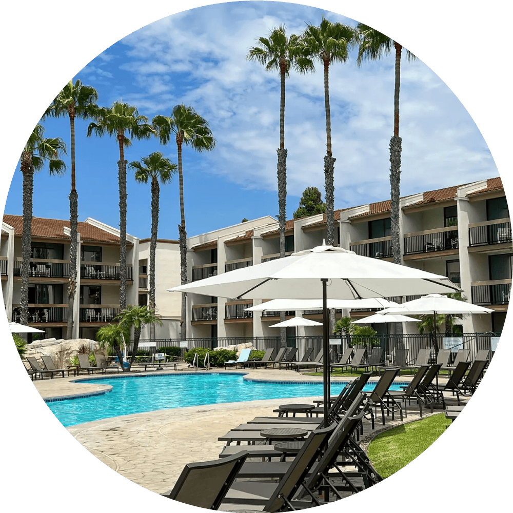 photo from pool-side at Sheraton Hotel in San Diego.