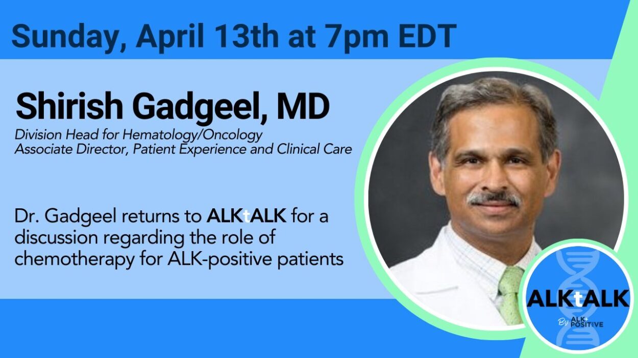 ALKtALK promo card for Dr. Shirish Gadgeel.